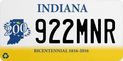 IN license plate 922MNR