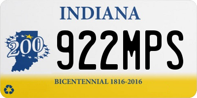 IN license plate 922MPS