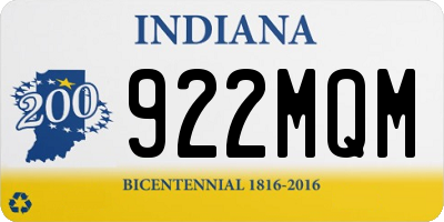 IN license plate 922MQM