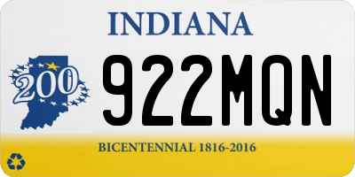 IN license plate 922MQN
