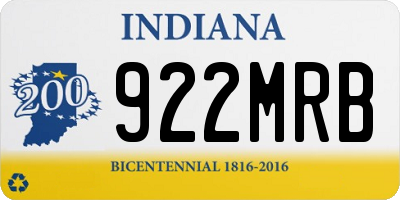 IN license plate 922MRB