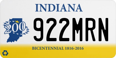 IN license plate 922MRN