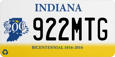 IN license plate 922MTG