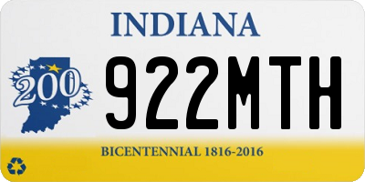 IN license plate 922MTH