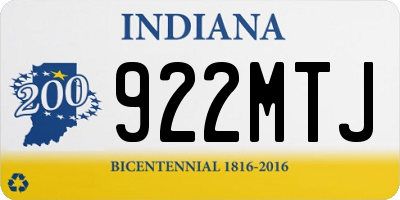 IN license plate 922MTJ