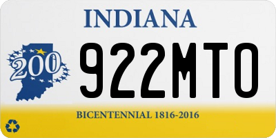 IN license plate 922MTO