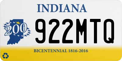 IN license plate 922MTQ