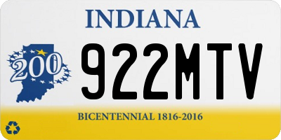 IN license plate 922MTV