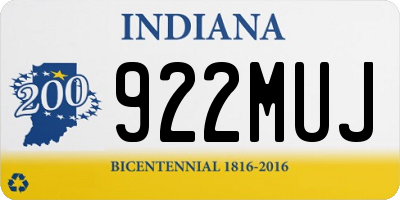 IN license plate 922MUJ