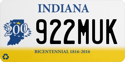 IN license plate 922MUK