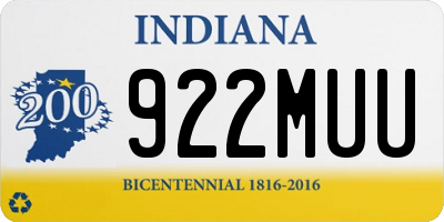 IN license plate 922MUU