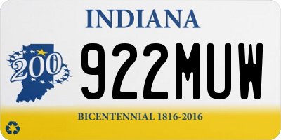 IN license plate 922MUW