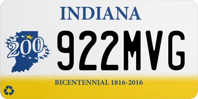 IN license plate 922MVG