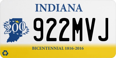 IN license plate 922MVJ