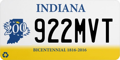 IN license plate 922MVT