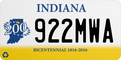 IN license plate 922MWA