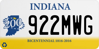 IN license plate 922MWG