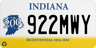 IN license plate 922MWY