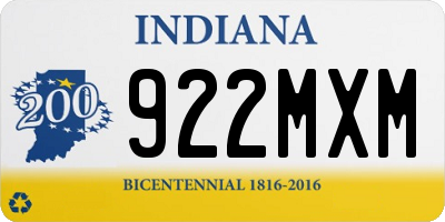 IN license plate 922MXM