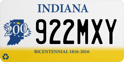 IN license plate 922MXY