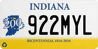 IN license plate 922MYL