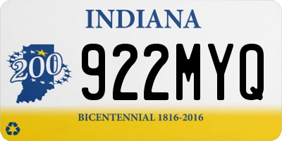 IN license plate 922MYQ