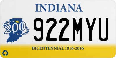 IN license plate 922MYU