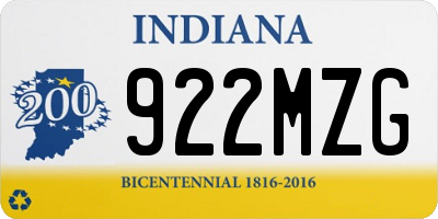 IN license plate 922MZG
