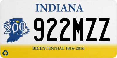IN license plate 922MZZ