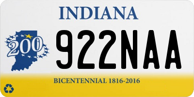IN license plate 922NAA