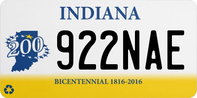 IN license plate 922NAE
