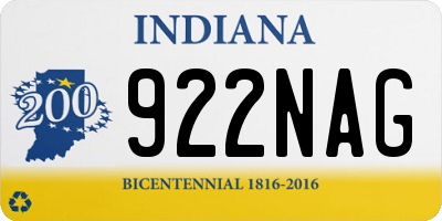 IN license plate 922NAG