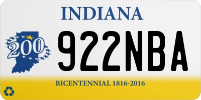 IN license plate 922NBA