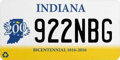 IN license plate 922NBG