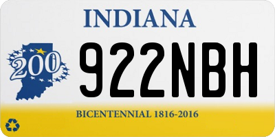 IN license plate 922NBH