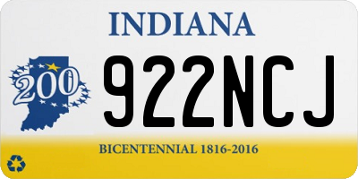 IN license plate 922NCJ