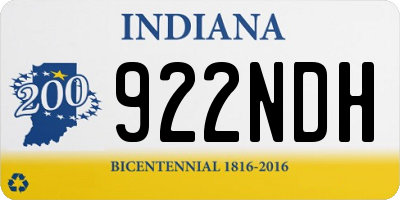 IN license plate 922NDH