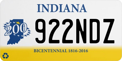 IN license plate 922NDZ