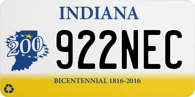 IN license plate 922NEC