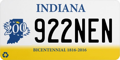 IN license plate 922NEN