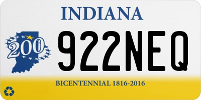 IN license plate 922NEQ