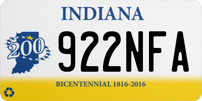 IN license plate 922NFA