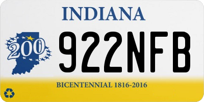 IN license plate 922NFB