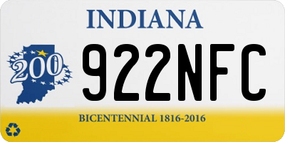 IN license plate 922NFC