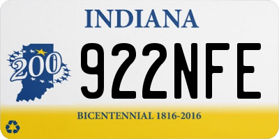 IN license plate 922NFE