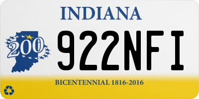 IN license plate 922NFI