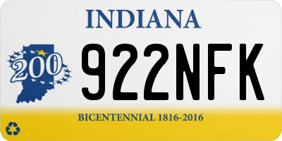 IN license plate 922NFK