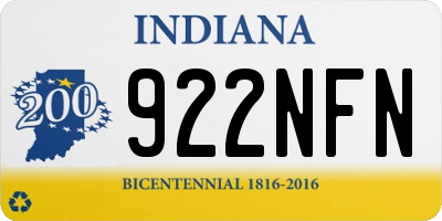 IN license plate 922NFN