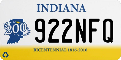 IN license plate 922NFQ