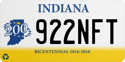 IN license plate 922NFT